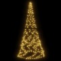 Árbol de Navidad en asta de bandera 200 LED blanco cálido 180cm de vidaXL, Luces de Navidad - Ref: Foro24-343534, Precio: 30,...