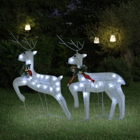 Christmas reindeer 2 units 40 LED white by vidaXL, Christmas lights - Ref: Foro24-342685, Price: 22,99 €, Discount: %