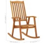 Rocking chair with solid acacia wood cushions in gray. by vidaXL, Garden chairs - Ref: Foro24-3064214, Price: 221,16 €, Disco...