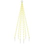 Árbol de Navidad en asta de bandera 108 LED blanco cálido 180cm de vidaXL, Luces de Navidad - Ref: Foro24-343518, Precio: 22,...