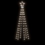 Konischer Weihnachtsbaum 108 kaltweiße LEDs 70x180 cm von vidaXL, Weihnachtsbäume - Ref: Foro24-343487, Preis: 48,71 €, Rabat...