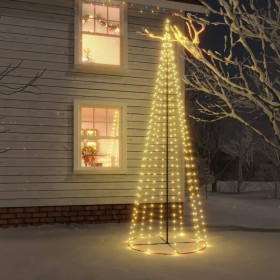 Conical Christmas tree 310 LED warm white 100x300 cm by vidaXL, Christmas trees - Ref: Foro24-343490, Price: 75,98 €, Discoun...