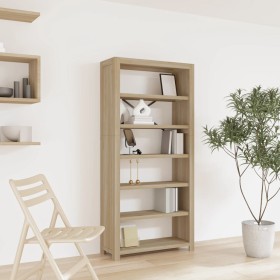 6-tier solid acacia wood shelf 80x30x170 cm by vidaXL, Bookcases and shelves - Ref: Foro24-345083, Price: 184,51 €, Discount: %