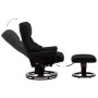 Sillón reclinable masaje cuero sintético madera curvada negro de vidaXL, Sillones de masaje eléctricos - Ref: Foro24-289865, ...