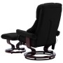 Sillón reclinable masaje cuero sintético madera curvada negro de vidaXL, Sillones de masaje eléctricos - Ref: Foro24-289865, ...