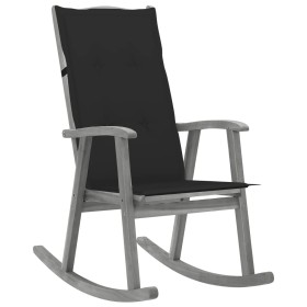 Rocking chair with solid acacia wood cushions in gray. by vidaXL, Garden chairs - Ref: Foro24-3064216, Price: 218,79 €, Disco...