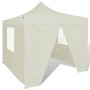 Cenador plegable con 4 paredes colore crema 3x3 m de vidaXL, Carpas y cenadores - Ref: Foro24-41464, Precio: 169,11 €, Descue...