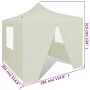 Faltpavillon mit 4 cremefarbenen Wänden 3x3 m von vidaXL, Zelte und Pavillons - Ref: Foro24-41464, Preis: 169,21 €, Rabatt: %