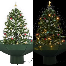 Árbol de Navidad con nieve con base en paraguas verde 75 cm de vidaXL, Arboles de navidad - Ref: Foro24-284331, Precio: 109,7...