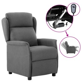 Electric recliner light gray fabric by vidaXL, Armchairs - Ref: Foro24-3073616, Price: 240,43 €, Discount: %