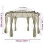 Round gazebo with curtains 3.5x2.7 m by vidaXL, Tents and gazebos - Ref: Foro24-41419, Price: 314,93 €, Discount: %