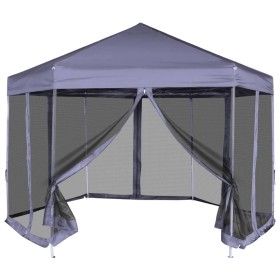 Sechseckiges Pop-Up-Zelt 6 Wände cremeweiß 3,6x3,1m von vidaXL, Zelte und Pavillons - Ref: Foro24-42110, Preis: 125,99 €, Rab...