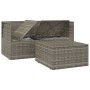 3-teiliges Gartenmöbel-Set und Kissen synthetisches Rattangrau von vidaXL, Outdoor-Sofas - Ref: Foro24-318675, Preis: 276,33 ...