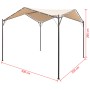 Beigefarbenes Stahlpavillonzelt 3x3 m von vidaXL, Zelte und Pavillons - Ref: Foro24-43168, Preis: 199,07 €, Rabatt: %