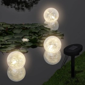 Lámpara solar con 3 LED flotantes en forma de bola para piscina de vidaXL, Luces flotantes - Ref: Foro24-40869, Precio: 33,43...