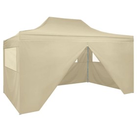 Pop-up folding tent with 4 walls 3x4.5 m cream white by vidaXL, Tents and gazebos - Ref: Foro24-42513, Price: 211,99 €, Disco...