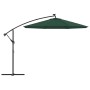 Hanging umbrella with LED lights and metal pole 300 cm green by vidaXL, Umbrellas - Ref: Foro24-42969, Price: 158,16 €, Disco...