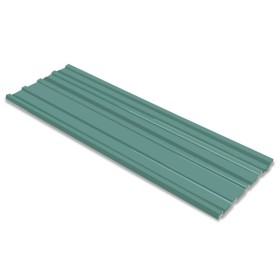 Panel para tejado acero galvanizado verde 12 unidades de vidaXL, Techo - Ref: Foro24-42984, Precio: 86,36 €, Descuento: %