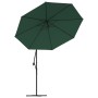 Hanging umbrella with LED lights and metal pole 300 cm green by vidaXL, Umbrellas - Ref: Foro24-42969, Price: 158,16 €, Disco...