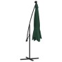 Hanging umbrella with LED lights and metal pole 300 cm green by vidaXL, Umbrellas - Ref: Foro24-42969, Price: 158,16 €, Disco...