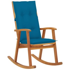 Rocking chair with solid acacia wood cushions by vidaXL, Garden chairs - Ref: Foro24-3064198, Price: 194,99 €, Discount: %