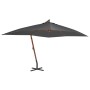 Cantilever side umbrella with gray wooden pole 400x300 cm by vidaXL, Umbrellas - Ref: Foro24-44491, Price: 208,99 €, Discount: %