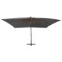 Cantilever side umbrella with gray wooden pole 400x300 cm by vidaXL, Umbrellas - Ref: Foro24-44491, Price: 208,99 €, Discount: %