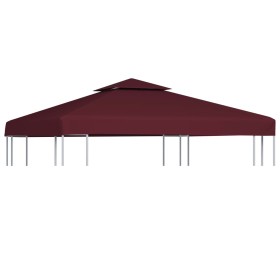 Gazebo canopy 2 levels 310 g/m² 3x3 m burgundy by vidaXL, Covers for tents and gazebos - Ref: Foro24-44757, Price: 50,82 €, D...