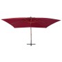 Sombrilla lateral voladiza poste madera rojo burdeos 400x300 cm de vidaXL, Sombrillas - Ref: Foro24-44493, Precio: 202,48 €, ...