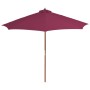 Garden umbrella with wooden pole 300 cm burgundy by vidaXL, Umbrellas - Ref: Foro24-44497, Price: 88,99 €, Discount: %