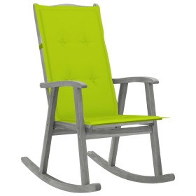 Rocking chair with cushion solid gray acacia wood by vidaXL, Garden chairs - Ref: Foro24-3064220, Price: 214,27 €, Discount: %