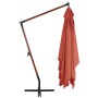 Sombrilla lateral voladiza poste de madera terracota 400x300 cm de vidaXL, Sombrillas - Ref: Foro24-44494, Precio: 167,97 €, ...