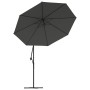 Cantilever umbrella with LED lights and steel post 300 cm anthracite by vidaXL, Umbrellas - Ref: Foro24-44521, Price: 173,67 ...