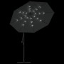 Cantilever umbrella with LED lights and steel post 300 cm anthracite by vidaXL, Umbrellas - Ref: Foro24-44521, Price: 173,67 ...