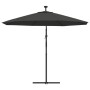 Cantilever umbrella with LED lights and steel post 300 cm anthracite by vidaXL, Umbrellas - Ref: Foro24-44521, Price: 173,67 ...