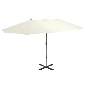 Garden umbrella with aluminum pole 460x270 cm sand by vidaXL, Umbrellas - Ref: Foro24-44868, Price: 160,25 €, Discount: %