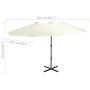 Garden umbrella with aluminum pole 460x270 cm sand by vidaXL, Umbrellas - Ref: Foro24-44868, Price: 160,42 €, Discount: %