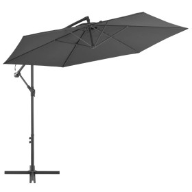 Freischwinger mit Aluminiumstange 300 cm anthrazitgrau von vidaXL, Sonnenschirme - Ref: Foro24-44509, Preis: 101,99 €, Rabatt: %