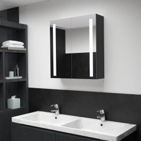 Mueble de baño con espejo LED 62x14x60 cm de vidaXL, Tocadores de baño - Ref: Foro24-325542, Precio: 105,99 €, Descuento: %