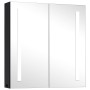 Mueble de baño con espejo LED 62x14x60 cm de vidaXL, Tocadores de baño - Ref: Foro24-325542, Precio: 111,32 €, Descuento: %