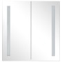 Mueble de baño con espejo LED 62x14x60 cm de vidaXL, Tocadores de baño - Ref: Foro24-325542, Precio: 111,32 €, Descuento: %