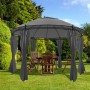 Round gazebo with anthracite gray curtains 3.5x2.7 m by vidaXL, Tents and gazebos - Ref: Foro24-44762, Price: 369,29 €, Disco...