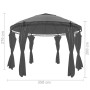 Round gazebo with anthracite gray curtains 3.5x2.7 m by vidaXL, Tents and gazebos - Ref: Foro24-44762, Price: 369,29 €, Disco...