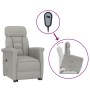 Sillón reclinable eléctrico piel de ante sintética gris claro de vidaXL, Sillones - Ref: Foro24-3073586, Precio: 234,15 €, De...