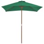 Garden umbrella with wooden pole 150x200 cm green by vidaXL, Umbrellas - Ref: Foro24-44534, Price: 41,48 €, Discount: %