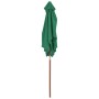 Garden umbrella with wooden pole 150x200 cm green by vidaXL, Umbrellas - Ref: Foro24-44534, Price: 41,48 €, Discount: %