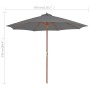 Garden umbrella with wooden pole 300 cm anthracite by vidaXL, Umbrellas - Ref: Foro24-44495, Price: 80,69 €, Discount: %