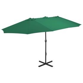 Sombrilla de jardín con palo de aluminio 460x270 cm verde de vidaXL, Sombrillas - Ref: Foro24-44867, Precio: 187,99 €, Descue...