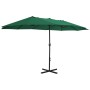 Garden umbrella with aluminum pole 460x270 cm green by vidaXL, Umbrellas - Ref: Foro24-44867, Price: 188,24 €, Discount: %