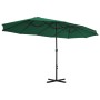 Garden umbrella with aluminum pole 460x270 cm green by vidaXL, Umbrellas - Ref: Foro24-44867, Price: 188,24 €, Discount: %